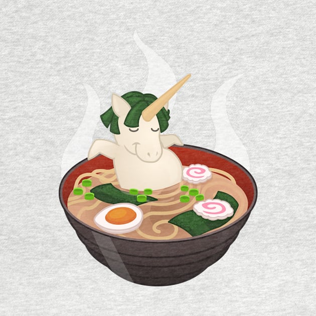 Ramen Bath Sushicorn by LittleWhiteOwl